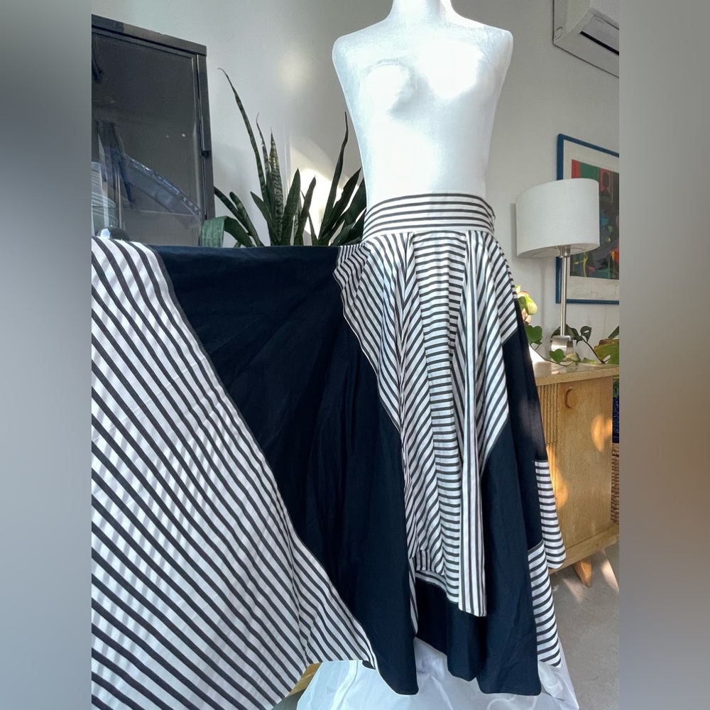 ISSEY MIYAKE kaleidoscope layered striped skirt size small - Picture 11 of 16